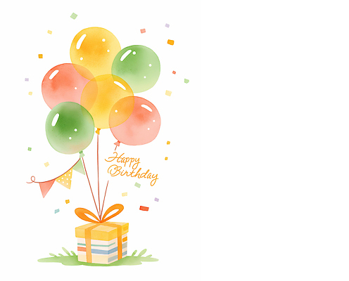 기념일 감정 컨셉 관계 카드_감사 이벤트 파일형식 AI콘텐츠 생일 파티 풍선 선물 상자 장식 축하 컬러 모양 디자인 풍경 초대장 대기 가족 친구 즐거움 기쁨 국내일러스트 JPG 일러스트 AI일러스트