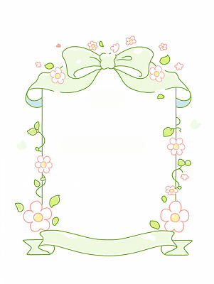 JPG 디자인 꽃 리본 선 컬러 꽃다발 일러스트 프레임 그래픽 장식 초록색 공간 성장 테두리 오브젝트 그림 초대장 벡터 국내일러스트 식물 카드_감사 파일형식