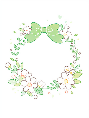 JPG 식물 디자인 계절 꽃 리본 선 컬러 백그라운드 일러스트 자연 프레임 그래픽 장식 초록색 인테리어 원형 화사함 조화 꾸미기 소프트 국내일러스트 도형 컨셉 생태계 파일형식