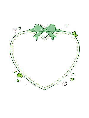 JPG 디자인 리본 일러스트 아이디어 프레임 대화 선물 사랑 이벤트 장식 초록색 하트 표현 발표 메시지 그림 소재 꾸미기 창작 국내일러스트 AI일러스트 AI콘텐츠 모양 감정 컬러 컨셉 말하기 파일형식