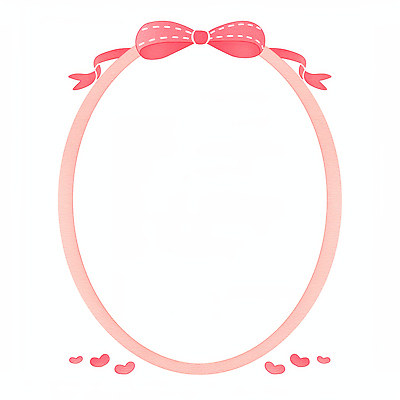 JPG 디자인 리본 분홍색 백그라운드 일러스트 수채화 프레임 그래픽 장식 하트 표현 테두리 심플 초대장 소셜미디어 디지털아트 국내일러스트 AI일러스트 AI콘텐츠 모양 컬러 카드_감사 파일형식