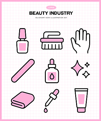 손 산업 일러스트 관리 뷰티 도구 붓 상품 네일아트 로션 스킨케어 뷰티풀 세럼 국내일러스트 AI파일 신체부위 화장품 파일형식 벡터
