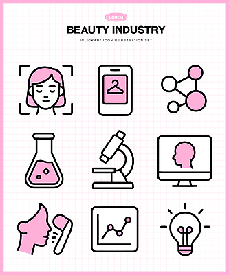 산업 얼굴 일러스트 그래프 실험 스마트폰 컴퓨터 뷰티 자료 화장품 교양 실험실 분석 미생물 국내일러스트 AI파일 컨셉 생물 신체부위 전자제품 핸드폰 스마트기기 파일형식 벡터