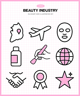 손 산업 별 리본 일러스트 비행기 한국 뷰티 지구본 화장품 붓 그림 위치 국내일러스트 AI파일 자연요소 아시아 항공교통 대중교통 신체부위 파일형식 벡터