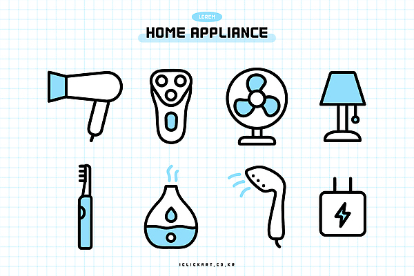 디자인 일러스트 집안 전등 생활 선풍기 전기에너지 리모컨 드라이어 생활가전 일반 편리함 가습기 스팀다리미 충전기 국내일러스트 AI파일 컨셉 조명 실내 기계 가전제품 에너지 미용용품 다리미 충전 파일형식 벡터