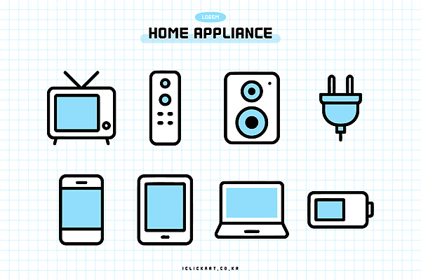 디자인 백그라운드 일러스트 노트북 전자제품 스마트폰 태블릿 텔레비전 스피커 가전제품 플러그 리모컨 건전지 격자 생활가전 국내일러스트 AI파일 음향기기 무늬 핸드폰 스마트기기 파일형식 벡터