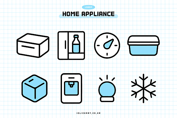 모양 디자인 일러스트 표시 물 주방 얼음 기계 가전제품 그리기 제조 저장 생활가전 냉장고 국내일러스트 AI파일 자연요소 모션 파일형식 벡터