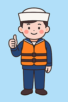 옷 바다 일러스트 청소년 항해 작업복 안전 소년 수영 엄지손가락 작업 수상_상을받음 어부 해군 구명조끼 국내일러스트 AI파일 직업 남자 어린이 배_교통 손가락 군대 사람 수상스포츠 구조용품 파일형식 벡터