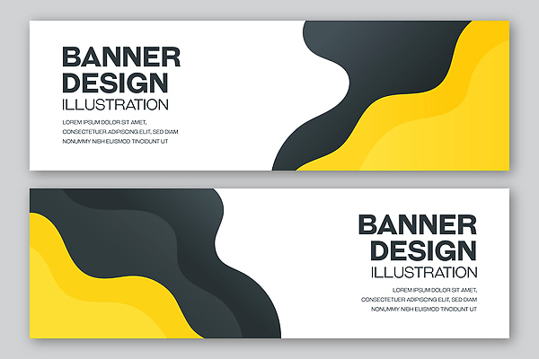 모양 템플릿 디자인 배너 배너템플릿 컬러 백그라운드 곡선 그래픽 노란색 검은색 표현 직선 조합 AI파일 선 파일형식 벡터