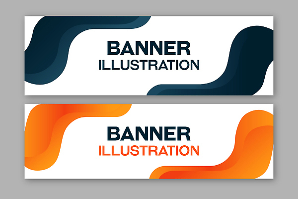 모양 템플릿 디자인 배너 배너템플릿 물결 컬러 그래픽 파란색 검은색 주황색 알림 모던 언론 웹디자인 AI파일 파일형식 벡터