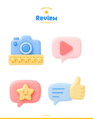 PSD 편집이미지 디자인 별 카메라 메시지 온라인쇼핑 댓글 영상 소통 리뷰 마케팅 별점 블로그 소셜미디어 웹디자인 피드백 좋음 편집3D 자연요소 컨셉 전자제품 쇼핑 3D 점수 평가 온라인 파일형식