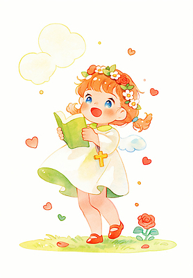 JPG 꽃 행복 감정 어린이 컬러 일러스트 노래 상상 자연 놀이 하늘 천사 사랑 웃음 초원 책 기쁨 양 심볼 국내일러스트 AI일러스트 AI콘텐츠 식물 음악 포유류 표정 사람 생태계 파일형식