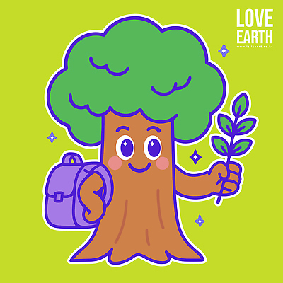 나무 식물 동물 캐릭터 디자인 교육 어린이 컬러 백그라운드 가방 일러스트 자연 웃음 친구 귀여움 환경 색칠 친환경 일러캐릭터 AI파일 잡화 컨셉 관계 표정 사람 생태계 파일형식 벡터