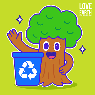 나무 캐릭터 일러스트 웃음 초록색 파란색 환경 재활용 쓰레기통 보호 Protection Tree Bin Smile Illustration Recycling Environment 일러캐릭터 AI파일 식물 컬러 컨셉 표정 친환경 파일형식 벡터