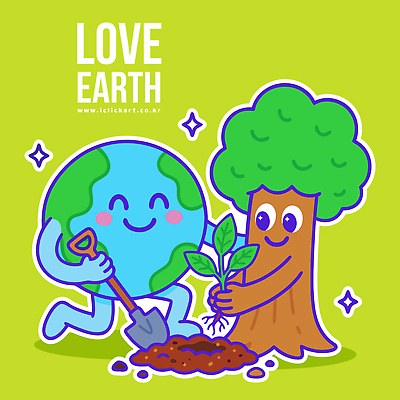 나무 식물 캐릭터 교육 지구 일러스트 모션 자연 사랑 초록색 친구 환경 흙 보호 즐거움 공동체 심기 일러캐릭터 AI파일 감정 컬러 컨셉 관계 생태계 파일형식 벡터