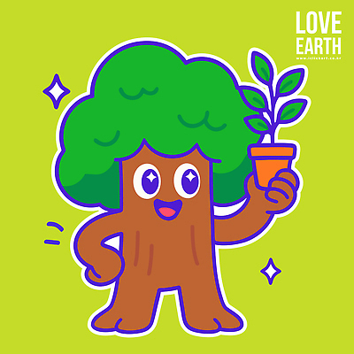나무 식물 캐릭터 손 감정 화분 얼굴 백그라운드 일러스트 자연 미소 웃음 초록색 친구 귀여움 환경 성장 일러캐릭터 AI파일 컬러 컨셉 관계 표정 신체부위 생태계 파일형식 벡터