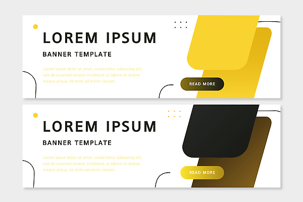 템플릿 디자인 배너 배너템플릿 그래픽 노란색 검은색 금색 현수막 알림 모던 레이아웃 분할 예시 웹디자인 AI파일 컬러 파일형식 벡터
