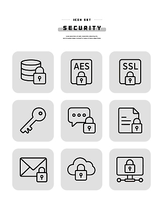 아이콘 자료 메시지 이메일 보호 키_신체 파일 잠금 보안 클라우드서비스 서버 인증 2D아이콘 AI파일 컨셉 신체 안전 서비스 파일형식 벡터