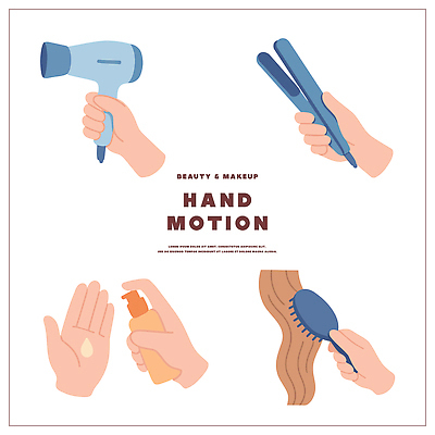 헤어스타일 손 일러스트 손짓 화장 뷰티 머리카락 화장품 미용용품 상품 드라이어 집중 피부관리 손모양 손질 고데기 스타일링 국내일러스트 AI파일 모양 컨셉 모션 신체부위 머리 오브젝트 헤어용품 파일형식 벡터 손_신체부위