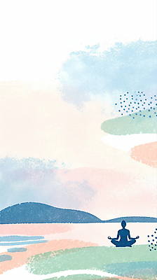 JPG 호수 여유 컬러 일러스트 자연 하늘 사람 풍경 일상 생활 여름 평화 일출 일몰 체험 언덕 명상 국내일러스트 AI일러스트 AI콘텐츠 계절 감정 컨셉 라이프 노을 생태계 파일형식