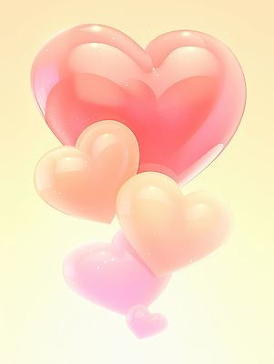 JPG 모양 편집이미지 디자인 컬러 백그라운드 사랑 그래픽 장식 빛 우정 꿈 하트 크기 부드러움 광택 이미지편집 AI컴퓨터그래픽 AI콘텐츠 감정 친구 감각 파일형식