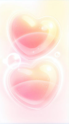 JPG 편집이미지 디자인 감정 컬러 백그라운드 사랑 거품 두개 하트 표현 그림 부드러움 광택 겹침 이미지편집 AI컴퓨터그래픽 AI콘텐츠 모양 2 감각 파일형식