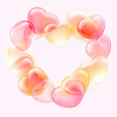 JPG 모양 편집이미지 디자인 감정 예술 컬러 백그라운드 사랑 그래픽 장식 하트 원형 투명 배열 광택 이미지편집 AI컴퓨터그래픽 AI콘텐츠 도형 파일형식