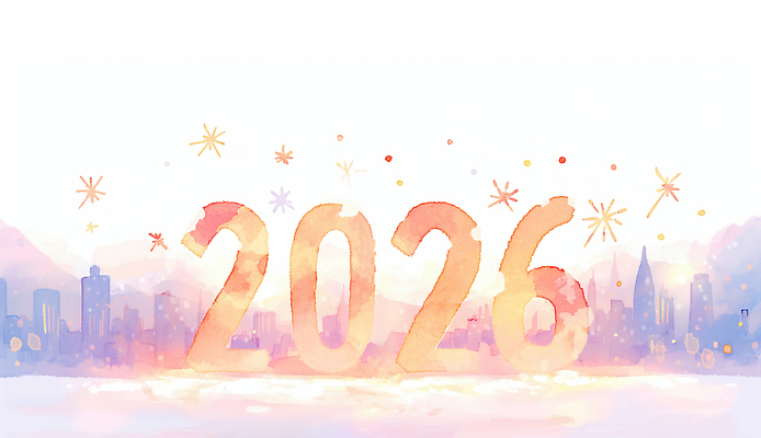 JPG 전통 명절 실루엣 겨울 일러스트 새해 기념 불꽃놀이 밝음 풍경 숫자 축제 축하 도시 화려 분위기 말띠 색채 연말 2026년 국내일러스트 병오년 AI일러스트 AI콘텐츠 문자 계절 기념일 컨셉 놀이 촬영기법 십이지신 말_동물 연도 파일형식