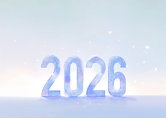 JPG 디자인 예술 백그라운드 겨울 일러스트 조명 새해 빛 반짝임 숫자 얼음 자료 희망 축하 변화 차가움 연도 말띠 2026년 국내일러스트 병오년 AI일러스트 AI콘텐츠 자연요소 문자 계절 감정 컨셉 모션 십이지신 말_동물 파일형식