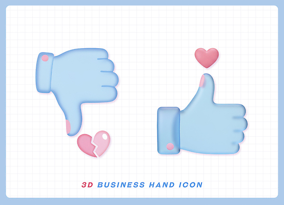 PSD 편집이미지 손 디자인 감정 하늘색 비즈니스 모션 그래픽 3D 엄지손가락 하트 표현 심볼 혁명 창의성 편집3D 모양 컨셉 손가락 신체부위 파란색 디지털합성 파일형식
