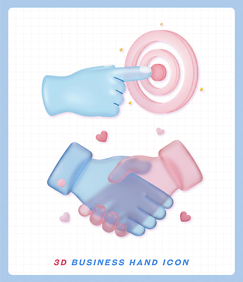 모양 PSD 편집이미지 손 디자인 분홍색 컬러 하늘색 비즈니스 모션 협력 악수 그래픽 3D 표현 목표 장면 목표달성 편집3D 컨셉 손짓 신체부위 파란색 디지털합성 파일형식