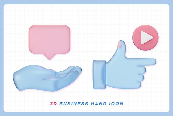 모양 PSD 편집이미지 손 디자인 컬러 하늘색 말풍선 비즈니스 모션 버튼 그래픽 3D 표현 모던 비즈니스아이콘 재생 손아이콘 웹디자인 디지털아트 편집3D 아이콘 신체부위 파란색 디지털합성 파일형식