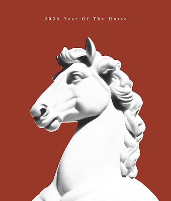 PSD 동물 전통 디자인 문화 예술 조각 일러스트 새해 기념 한국 기술 조각상 전시 흰색 표현 말_동물 공예 말띠 창작 2026년 하프톤 국내일러스트 병오년 붉은말 아시아 컬러 포유류 취미 조형물 십이지신 연도 파일형식