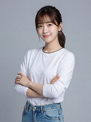 JPG 모델 편집이미지 여자 포즈 백그라운드 티셔츠 서기 미소 머리 팔짱 귀걸이 촬영 회색 청바지 직선 의료성형뷰티 스타일 편집실사 AI인물포토 AI콘텐츠 선 컬러 셔츠 장신구 바지 모션 표정 사람 신체부위 CG 파일형식 AI포토