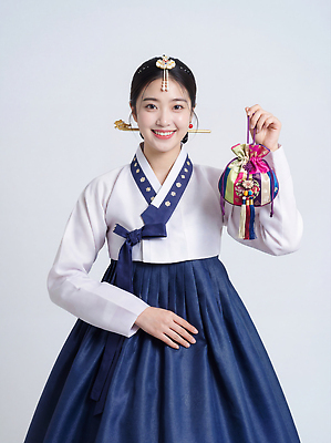 동양문화 한국전통 전통 기념일 아시아 전통소품 한국 표정 사람 신체부위 전통의상 CG 파일형식 한복 복주머니 여자 웃음 자수 옷 문화 모션 한국문화 기념 전시 얼굴 편집실사 편집이미지 JPG 의료성형뷰티 명절 새해