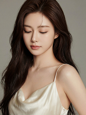 JPG 편집이미지 긴머리 여자 갈색머리 실내 표정 사람 뷰티 눈감음 촬영 집중 피부 조용 초상화 뷰티풀 의료성형뷰티 스타일 편집실사 헤어스타일 컨셉 모션 내부 신체부위 CG 그림 파일형식