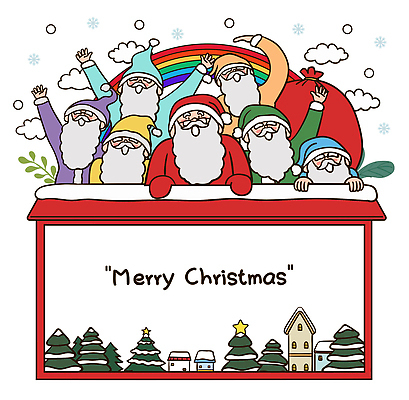 나무 캐릭터 컬러 무지개 크리스마스 겨울 일러스트 크리스마스카드 주택 선물 웃음 여러명 장식 장난감 산타클로스 축제 모임 축하 인사 즐거움 국내일러스트 AI파일 자연요소 식물 계절 기념일 감정 다수 컨셉 카드_감사 표정 사람 건물 예절 파일형식 벡터