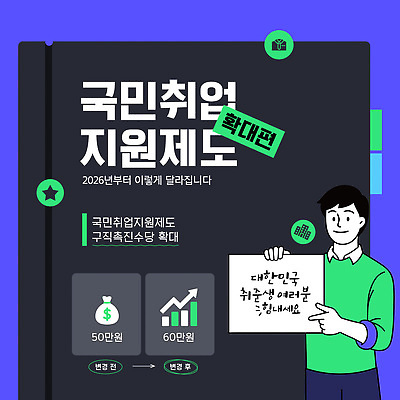 템플릿 한국 여러명 경제 구직 발전 확대 상승 고용 정부정책 정책 프로그램 2026년 혜택 취업지원 지원금 이미지템플릿 AI파일 아시아 다수 컨셉 사람 연도 지원 채용 파일형식 벡터