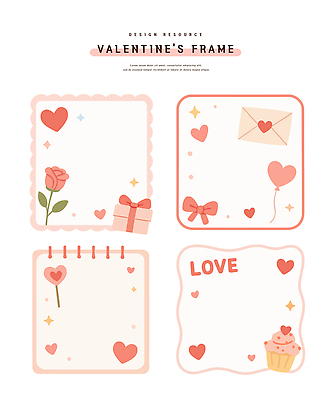 도형 손글씨 디자인 기념일 별 리본 컬러 스티커 일러스트 프레임 발렌타인데이 선물 사랑 장식 장미 달력 하트 컵케이크 편지 초대장 국내일러스트 AI파일 자연요소 모양 꽃 감정 데이이벤트 카드_감사 이벤트 케이크 파일형식 벡터