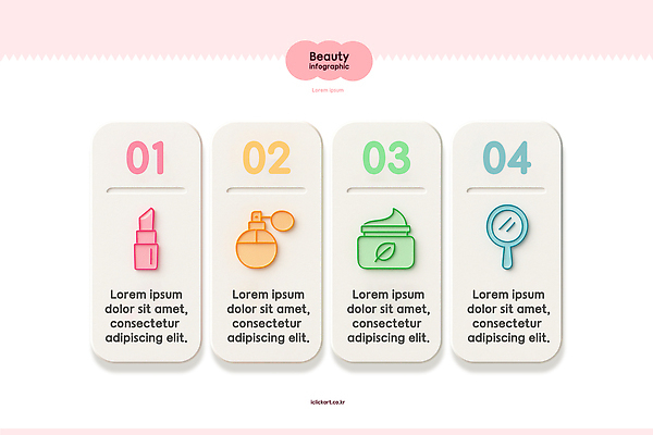PSD 편집이미지 디자인 컬러 설명 뷰티 견본 화장품 거울 인포그래픽 립스틱 정보 상품 배열 크림 향수 이미지편집 모션 파일형식
