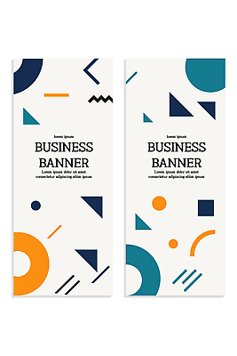 모양 도형 템플릿 디자인 배너 배너템플릿 세로배너 컬러 비즈니스 그래픽 표현 모던 심플 기하학 직사각형 구성 마케팅 창의력 배너세트 AI파일 무늬 세로 세트 파일형식 벡터