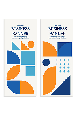 도형 템플릿 디자인 배너 배너템플릿 세로배너 컬러 비즈니스 그래픽 홈페이지 알림 기하학 구성 단순화된 마케팅 창의력 배너세트 AI파일 무늬 세로 세트 파일형식 벡터