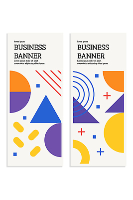 모양 도형 템플릿 디자인 배너 배너템플릿 세로배너 컬러 비즈니스 그래픽 알림 모던 기하학 구성 마케팅 벡터 배너세트 AI파일 무늬 세로 세트 파일형식
