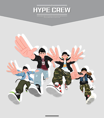 손 문화 음악 포즈 일러스트 모션 청소년 친구 자유 표현 춤 그룹 즐거움 스타일 국내일러스트 AI파일 감정 컨셉 관계 문화예술 사람 신체부위 파일형식 벡터