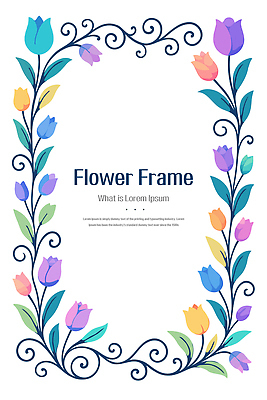 식물 디자인 꽃 예술 선 컬러 백그라운드 패턴 일러스트 텍스트 자연 프레임 그래픽 장식 장면 꽃프레임 뷰티풀 색채 창작 국내일러스트 AI파일 무늬 생태계 파일형식 벡터