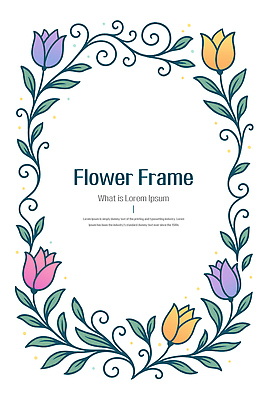 디자인 꽃 분홍색 컬러 백그라운드 잎 일러스트 텍스트 자연 프레임 미술 그래픽 장식 디지털 보라색 주황색 손그림 꽃프레임 창작 국내일러스트 AI파일 식물 문화예술 생태계 파일형식 벡터