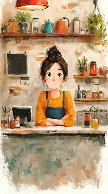 음료 말하기 사람 상점 향미료 파일형식 카페 여자 바 작업 고객 대화 주방 상품 향신료 오브젝트 요청 모션 공간 정리 식사 커피 백그라운드 JPG 일러스트 국내일러스트