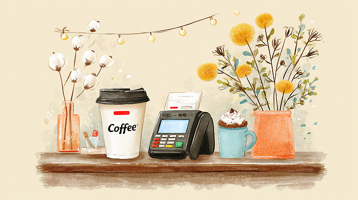 JPG 식물 디자인 꽃 커피 음료 컬러 일러스트 자연 탁자 일상 장식 컵 환경 상점 카페 빵집 계산기 선택 오브젝트 국내일러스트 AI일러스트 AI콘텐츠 식기 가구 컨셉 문구용품 라이프 장비 생태계 파일형식