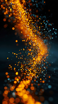 JPG 모양 편집이미지 예술 컬러 백그라운드 모션 자연 추상 파란색 빛 스크린 주황색 흐름 입자 조화 이미지편집 AI컴퓨터그래픽 AI콘텐츠 컨셉 무늬 생태계 파일형식