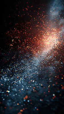 JPG 편집이미지 예술 컬러 백그라운드 모션 추상 조명 빛 반짝임 어둠 공간 화려 입자 신비 질감 이미지편집 AI컴퓨터그래픽 AI콘텐츠 컨셉 무늬 파일형식